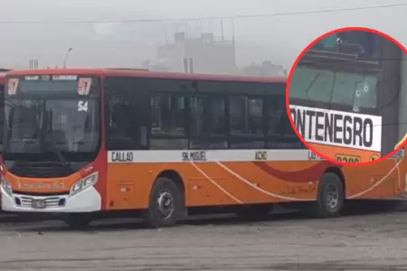 Disparan contra bus de la empresa de transporte 'Las Flores'.