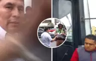 Chofer de Corredor Morado intenta agredir a camargrafo de Exitosa y casi embiste a conductor de la mvil