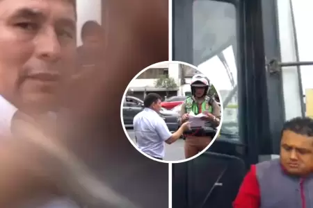 Chofer de Corredor Morado intenta agredir a camargrafo y conductor de Exitosa.