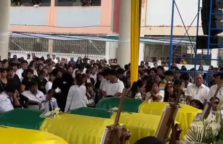 Piura despide a escolares fallecidos en Moyobamba