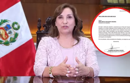 Dina Boluarte fue notificada sobre la censura al ministro de Energa y Minas, R