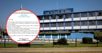 Colegio se pronuncia por situacin peligrosa.