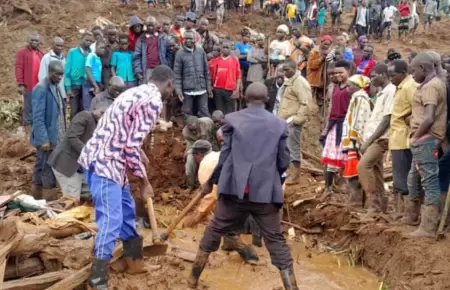 Deslizamiento de tierra ocasiona trgico desastre en Uganda.