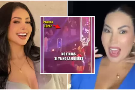 Pamela Lpez juerguea al ritmo del hit de Pamela Franco