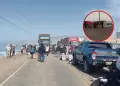 Arequipa: Transportistas y mineros informales se enfrentan en bloqueo de la Panamericana Sur