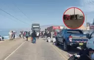 Arequipa: Transportistas y mineros informales se enfrentan en bloqueo de la Panamericana Sur