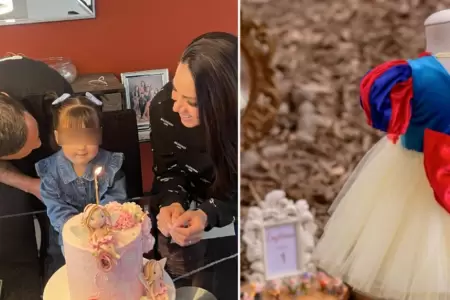 Melissa Klug y Jess Barco celebraron el primer ao de su beb.