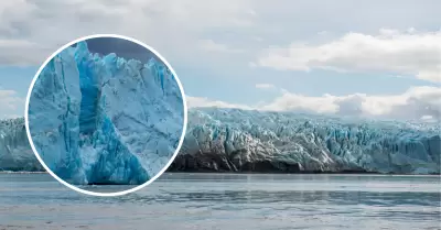 Gigantesco glaciar en Sudamrica.