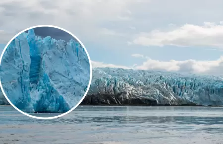 Gigantesco glaciar en Sudamrica.