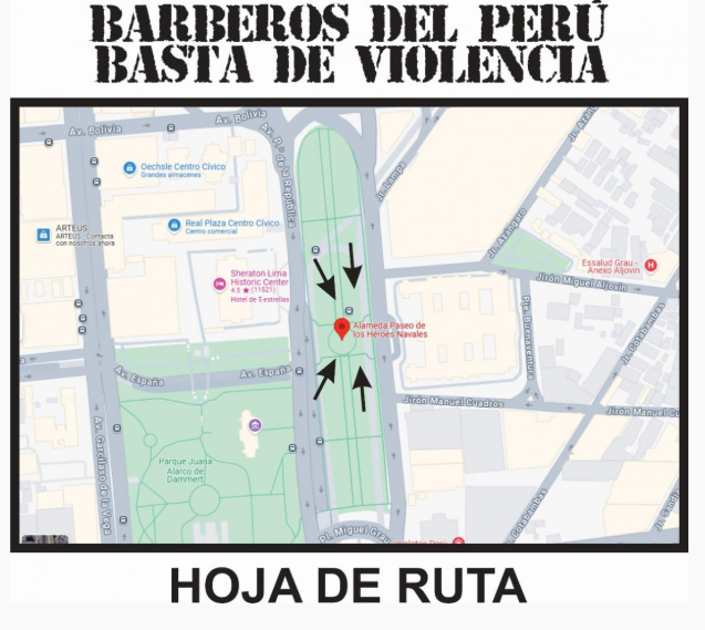 Hoja de ruta donde se concentrarn los barberos para su despliegue