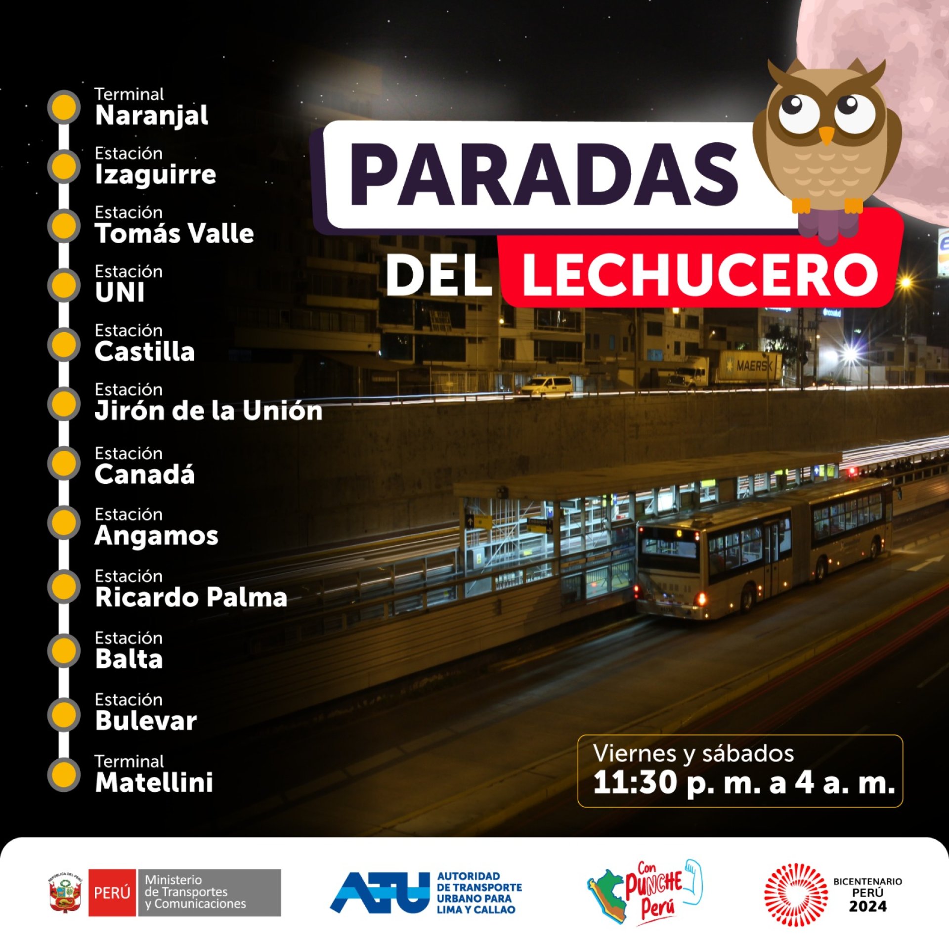 Paradas del Lechucero