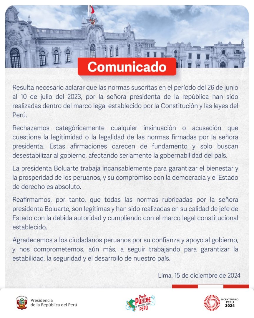 Comunicado Presidencial