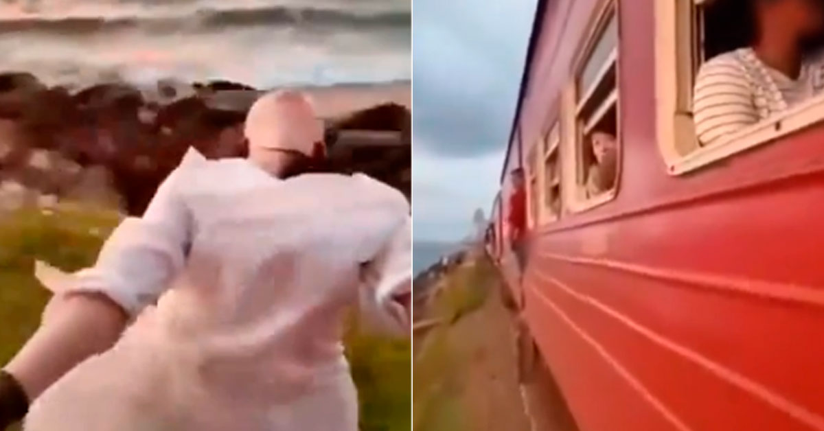 ¡Todo por una selfie! Turista sufre APAROTOSO accidente tras caer de un tren en movimiento