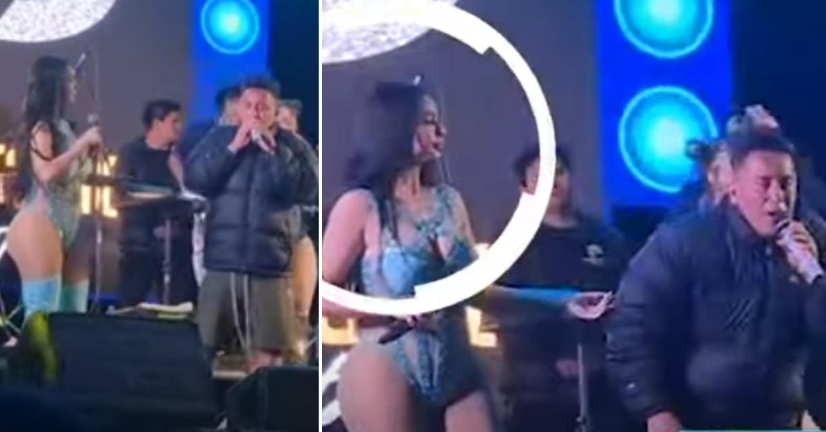 ¿Pamela Franco incómoda por aparente estado de ebriedad de Christian Cueva en concierto? Imágenes los expone