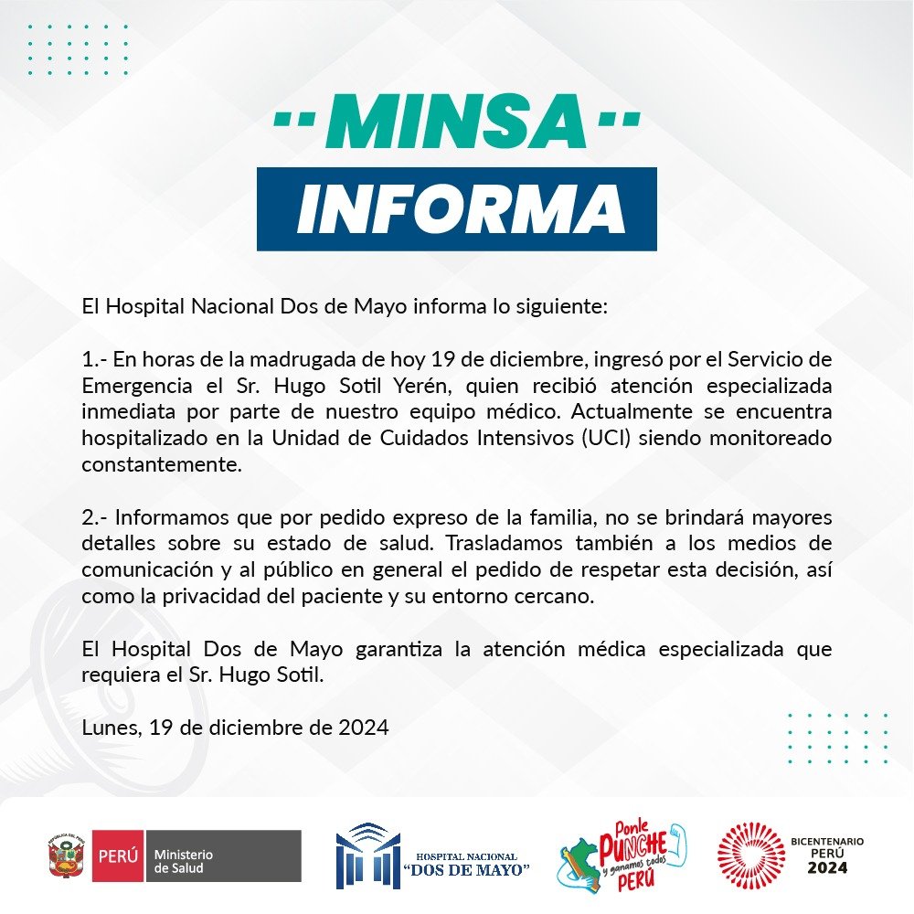 El Ministerio de Salud informa