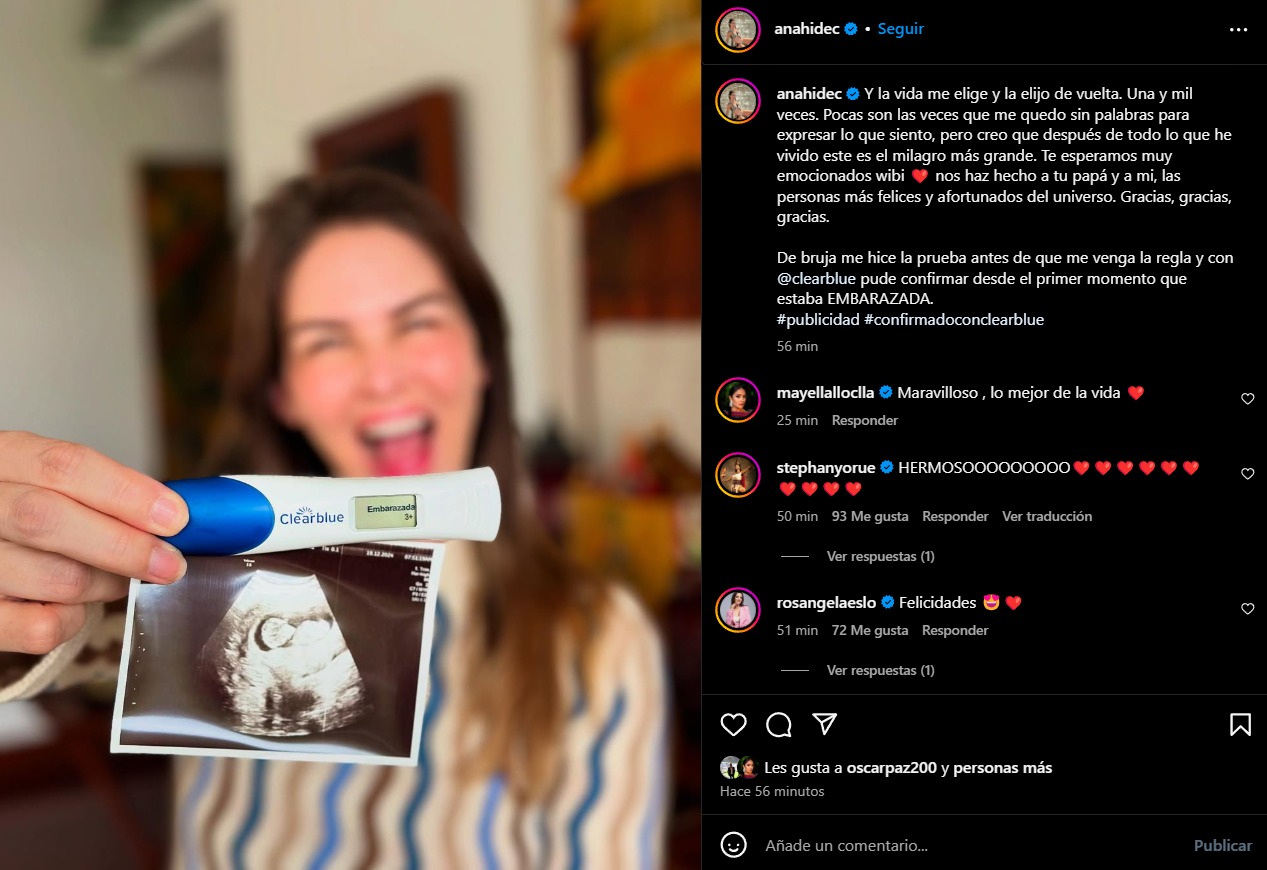 Anah de Crdenas anuncia su primer embarazo.