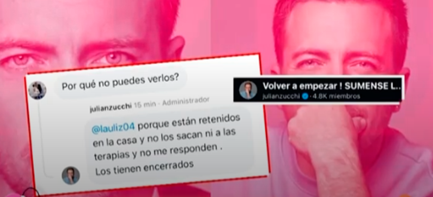 Julin Zucchi asegura que sus hijos estn "encerrados" en casa.