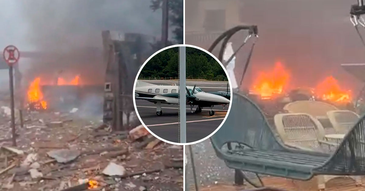¡Tragedia aérea! Avión se estrella y provoca incendio que deja al menos nueve fallecidos