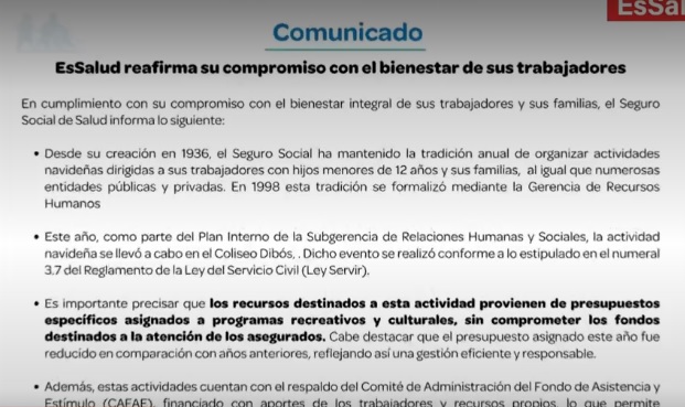 SS Comunicado de EsSalud