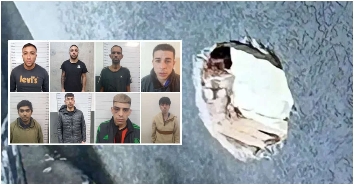 Fuga navideña: 17 presos logran escapar tras abrir un agujero en la pared de penal