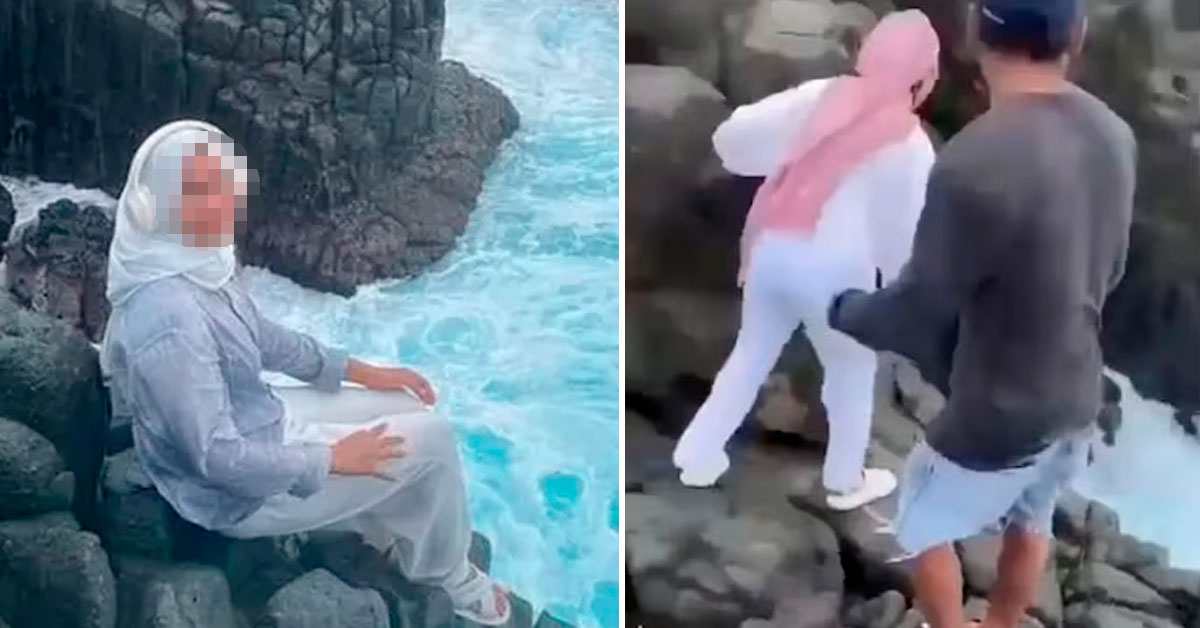¡Todo por una selfie! Joven sufre APARATOSO accidente tras posar para las fotos frente al mar