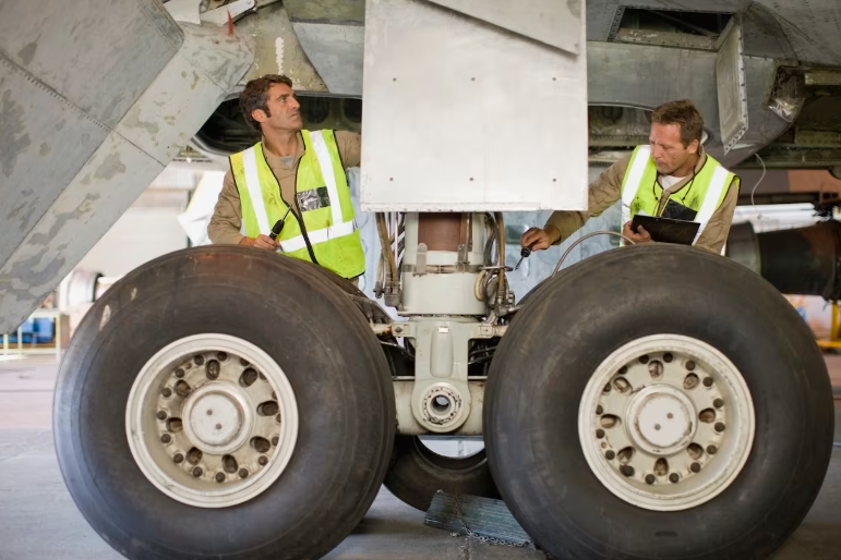 Miembros de las aerolneas revisan compartimientos principales antes del despegue y despus del aterrizaje.