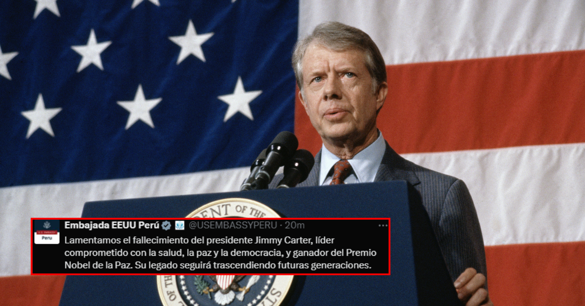 Jimmy Carter, expresidente de los Estados Unidos, falleció a los cien años de edad