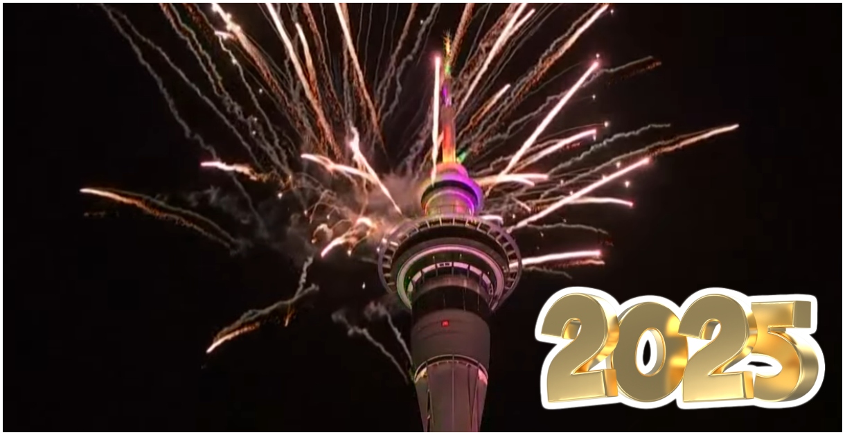 Nueva Zelanda recibe el Año Nuevo 2025 con un espectacular show de fuegos artificiales