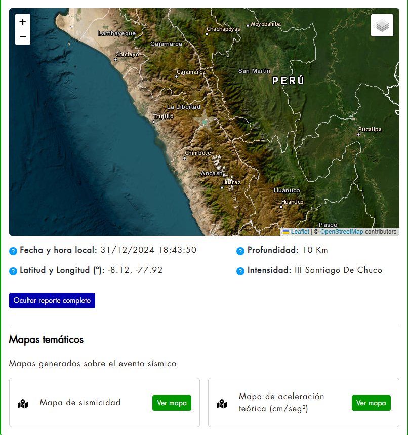 El CENSIS obtiene sus datos de la Red Ssmica Nacional