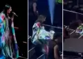 Terrible susto! Laura Pausini sufre APARATOSA cada en el escenario en pleno concierto