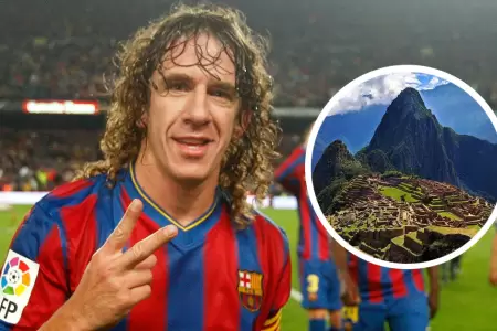 Carles Puyol visit las ruinas de Machu Picchu.