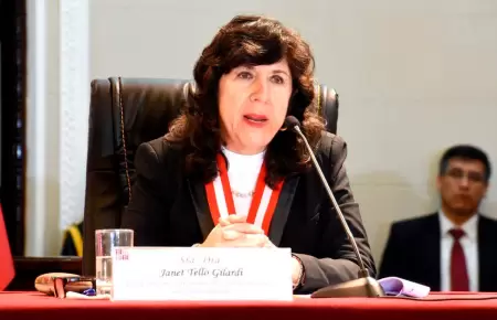 Janet Tello Gilardi tras ser elegida presidenta del Poder Judicial.