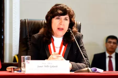 Janet Tello Gilardi tras ser elegida presidenta del Poder Judicial.