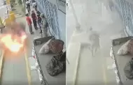 De terror! Buzn elctrico explot mientras mujer caminaba por concurrida avenida en Comas