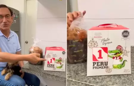 Vizcarra presenta panetn por Navidad.