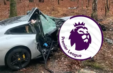 Una de las figuras de la Premier League sufri un accidente con su automvol.