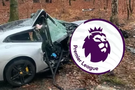 Una de las figuras de la Premier League sufri un accidente con su automvol.