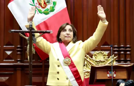 Dina Boluarte en el Congreso.