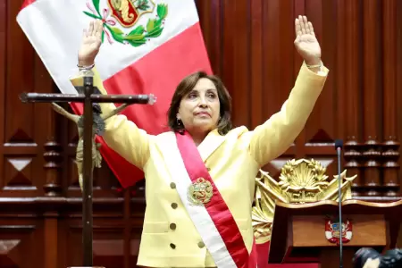 Dina Boluarte en el Congreso.