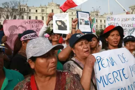 Peruanos debaten la pena de muerte para agresores sexuales.