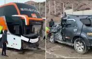 Terrible! Seis personas quedan heridas tras choque entre camioneta y bus en carretera Arequipa-Puno