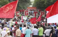 CGTP marcha contra el Congreso y el Ejecutivo por crisis de inseguridad: "Hacen dao, que se vayan"