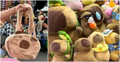 Productos inspirados en capibaras en el Mercado Central