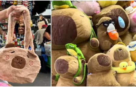 Productos inspirados en capibaras en el Mercado Central