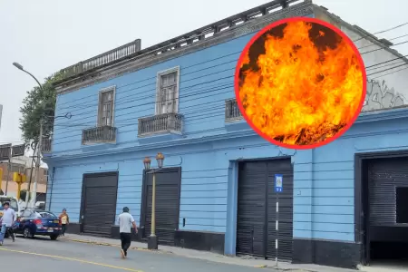 Un incendio casi acaba con la vida de un adulto mayor y su perrito.