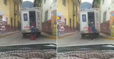 Transportan cerveza en ambulancia.