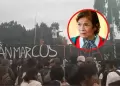 "FUERA DE SAN MARCOS!" Jer Ramn es expulsada por alumnos de la universidad en medio de gritos e insultos (VIDEO)