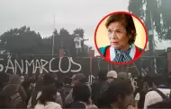 "FUERA DE SAN MARCOS!" Jer Ramn es expulsada por alumnos de la universidad en medio de gritos e insultos (VIDEO)