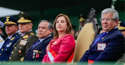 Dina Ercilia Boluarte Zegarra, participa en la ceremonia de graduacin de los al