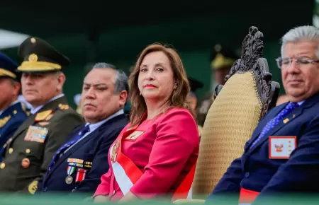 Dina Ercilia Boluarte Zegarra, participa en la ceremonia de graduacin de los al